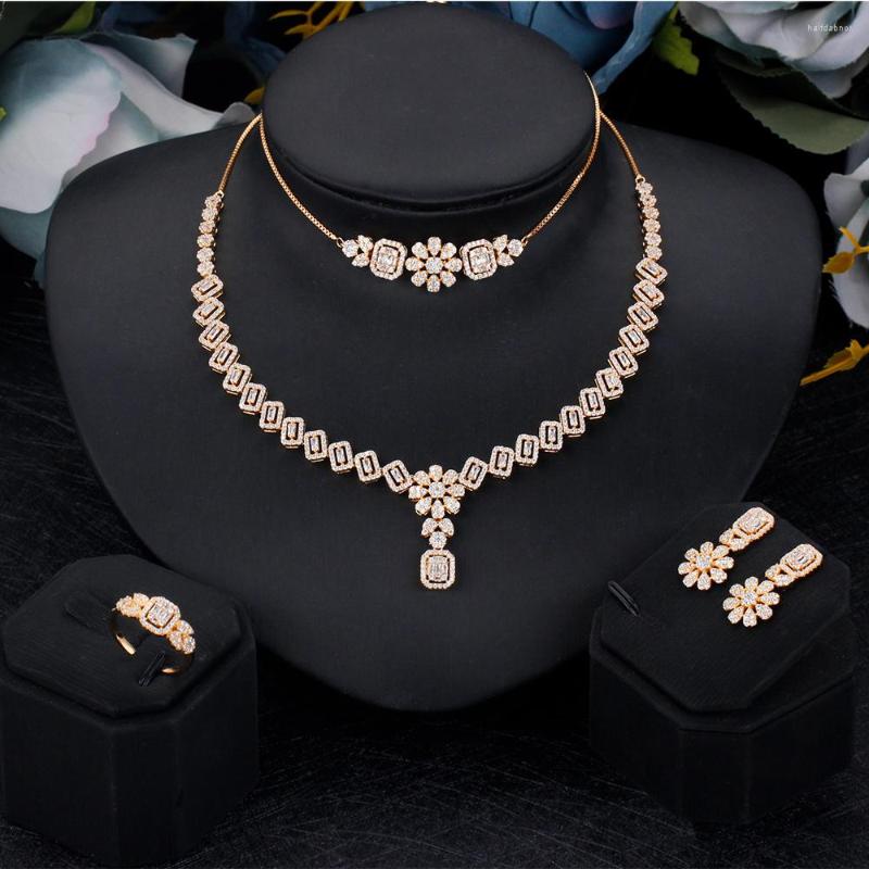 Necklace Earrings Set Charming Bridal Jewelry For Wedding Engagement Cubic Zirconia Women Accessories Trendy Fashion Ring High Quality, Picture shown
Necklace Earrings Set Charming Bridal Jewelry For Wedding Engagement Cubic Zirconia Women Accessories Trendy Fashion Ring High Quality, Picture shown