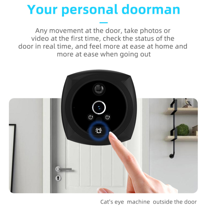 4.3 Inch Intelligent Electronic Cat Eye Camera Control Doorbell Night Vision Video Recording Doorbell Home Safety Door Monitor - view 8