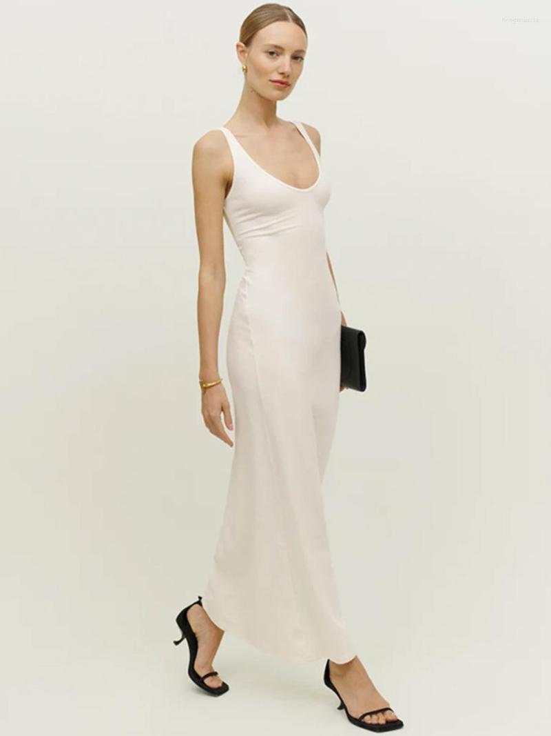 Casual Dresses Solid Simple Slim Midi Summer U-neck Sexy Sleeveless Backless Skinny Long Dress Vintage Elegant Woman Vestidos, Black
Casual Dresses Solid Simple Slim Midi Summer U-neck Sexy Sleeveless Backless Skinny Long Dress Vintage Elegant Woman Vestidos, Black