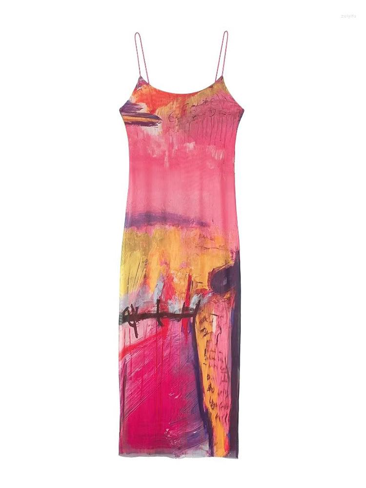 Casual Dresses European And American Women's Dress Elastic Slim Fit Printed Thin Sleeveless Strap, Multi
Casual Dresses European And American Women's Dress Elastic Slim Fit Printed Thin Sleeveless Strap, Multi
