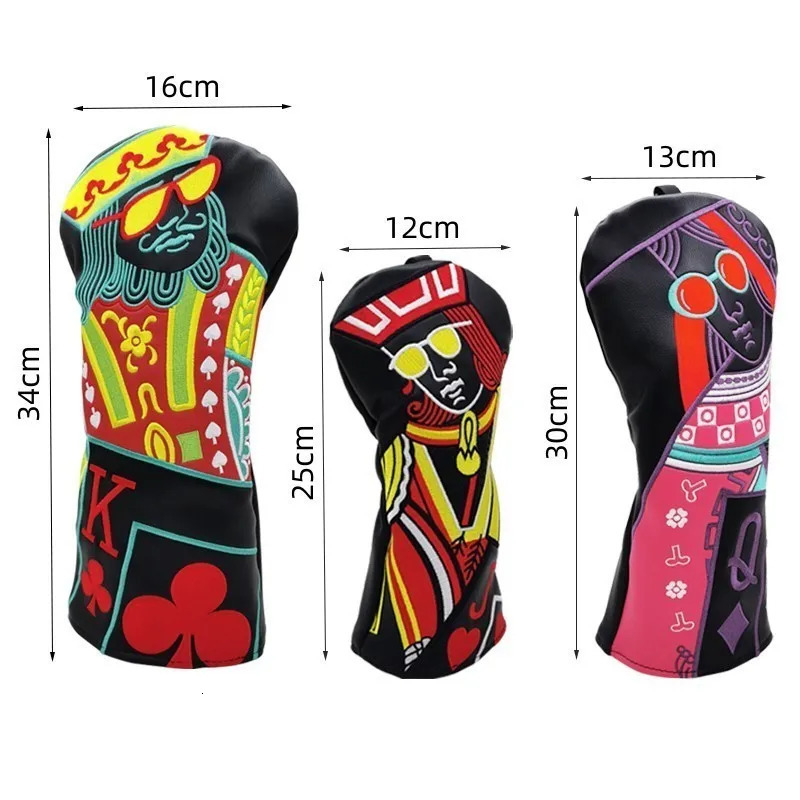 Other Golf Products style Golf Club #1 #3 #5 Wood Headcovers Driver Fairway Woods Cover PU Leather High quality Putter Head Covers 231114
