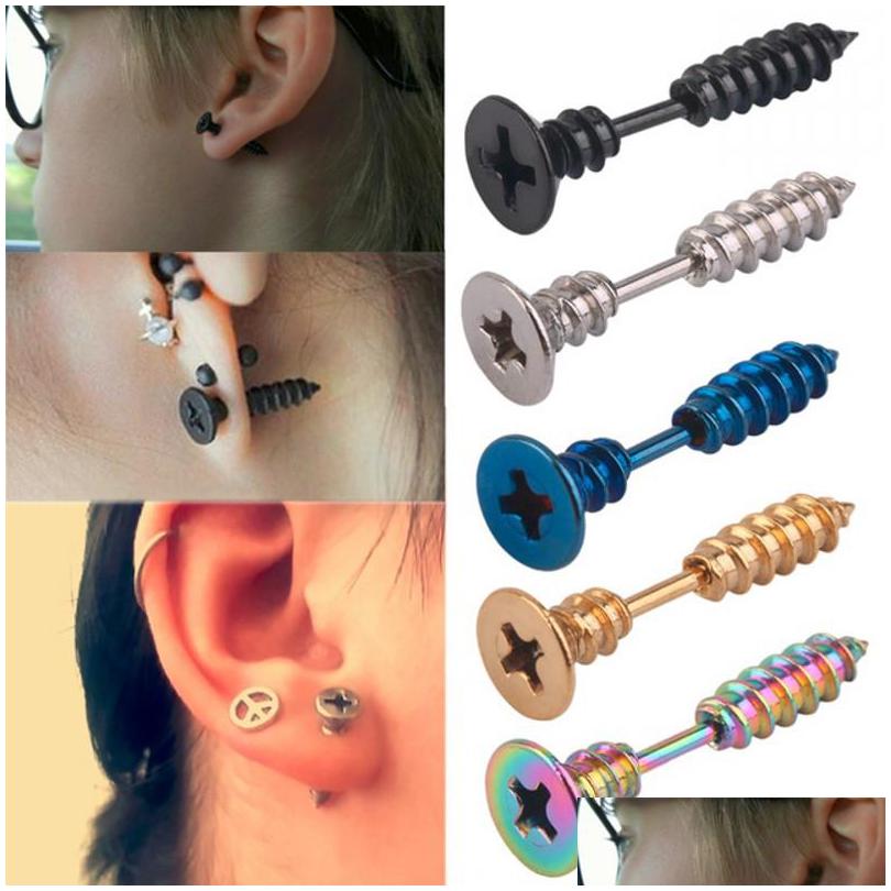Stud Piercing Punk Screw Earring Fashion Men Women Stainless Steel Studs Uni Drop Delivery Jewelry Earrings Dhgarden Dhfsl
Stud Piercing Punk Screw Earring Fashion Men Women Stainless Steel Studs Uni Drop Delivery Jewelry Earrings Dhgarden Dhfsl