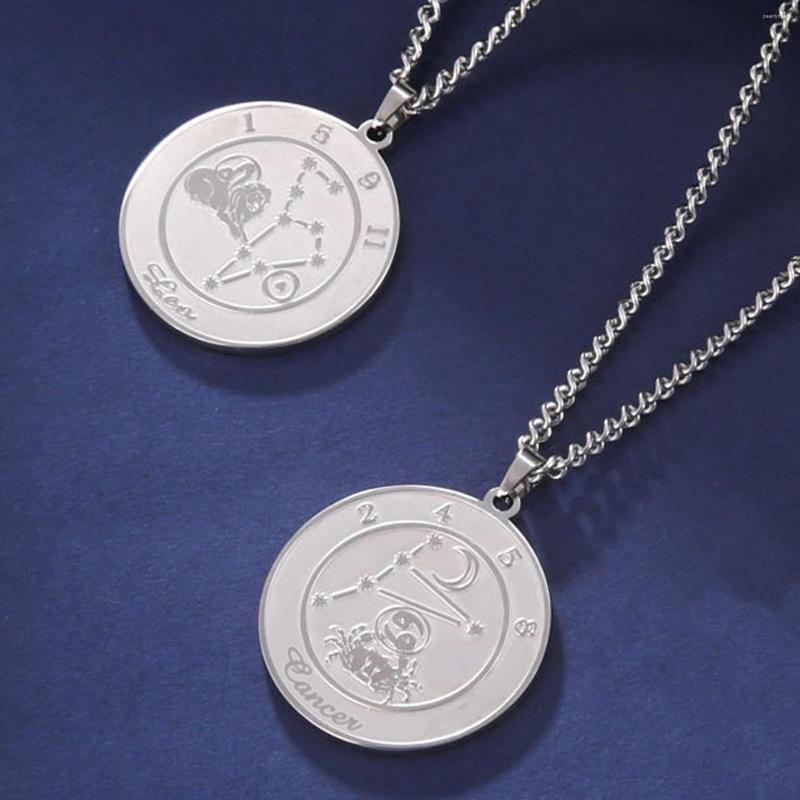 Chains Unift Leo Cancer Necklace For Men Lucky Horoscope Amulet Stainless Steel Round Pendant Zodiac Astrology Male Jewelry Wholesale
Chains Unift Leo Cancer Necklace For Men Lucky Horoscope Amulet Stainless Steel Round Pendant Zodiac Astrology Male Jewelry Wholesale