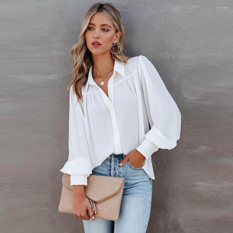 Women' Blouses European Style Solid White Woman Shirt Long Sleeve Top Casual Female Blouse Blusas Mujer Drop
Women' Blouses European Style Solid White Woman Shirt Long Sleeve Top Casual Female Blouse Blusas Mujer Drop
