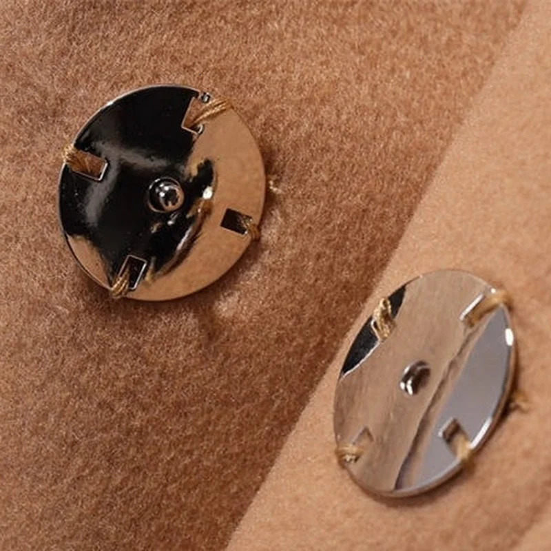 Women's Wool Blends Spring Autumn Winter Women Short Woolen Coat Belt Jacket Female Raglan Sleeves Cloak Jackets Elegant Single Button Black Came