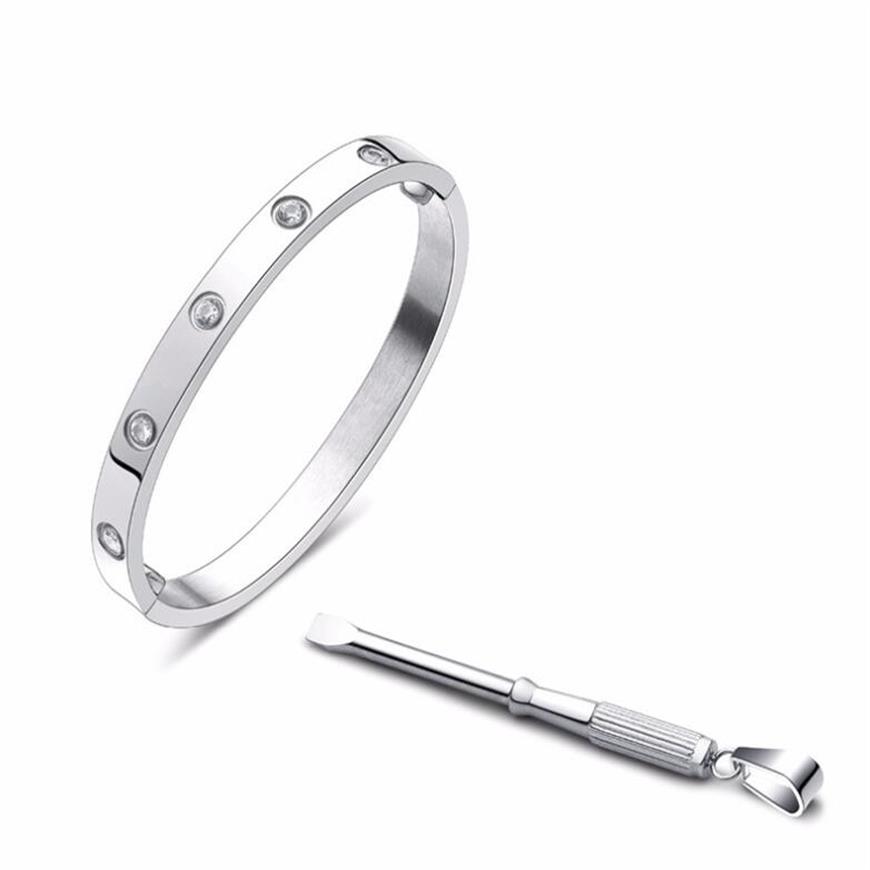 Titanium Steel Love Bracelets silver rose gold Bangles Women Men Screw Screwdriver Bracelet Couple Jewelry with box set shipp209I
Titanium Steel Love Bracelets silver rose gold Bangles Women Men Screw Screwdriver Bracelet Couple Jewelry with box set shipp209I