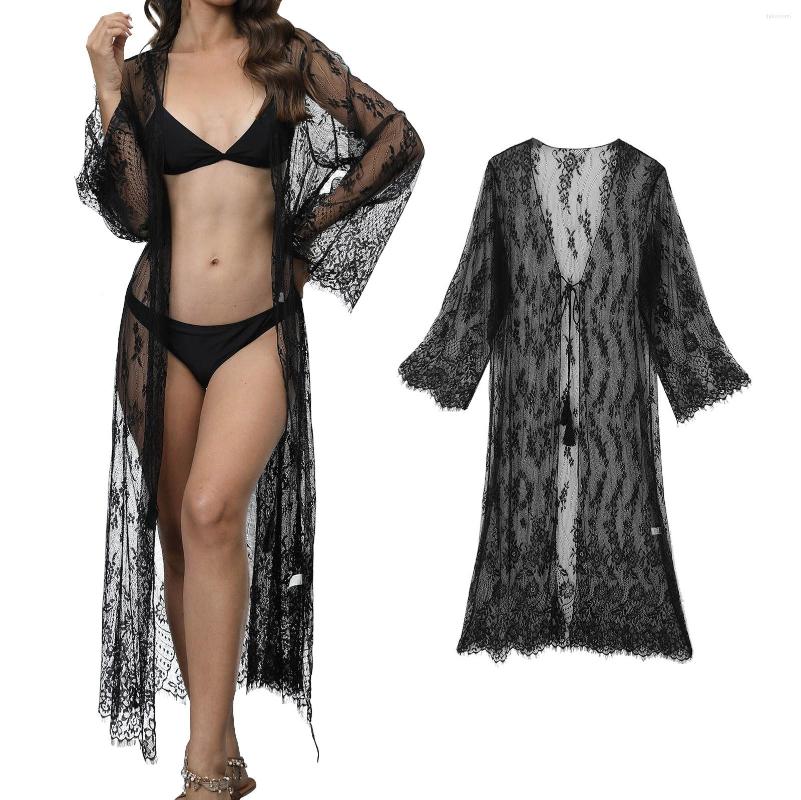 Women's Blouses Beach Bikini Blouse Sexy Lace Strap Sunscreen Long Sleeved Cardigan, Black
Women's Blouses Beach Bikini Blouse Sexy Lace Strap Sunscreen Long Sleeved Cardigan, Black