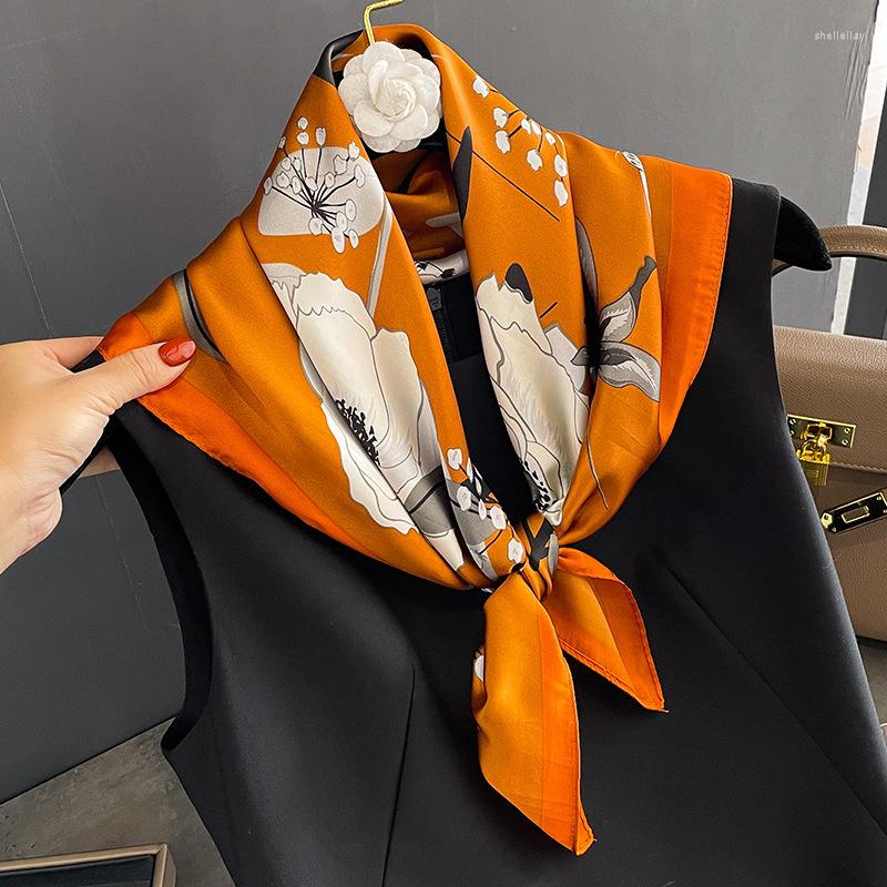 Scarves Square Silk Scarf For Women Fashion Flower Print Satin 2023 Design Neckerchief Hand Bag Wrist Wraps Lady Shawl Foulard
Scarves Square Silk Scarf For Women Fashion Flower Print Satin 2023 Design Neckerchief Hand Bag Wrist Wraps Lady Shawl Foulard
