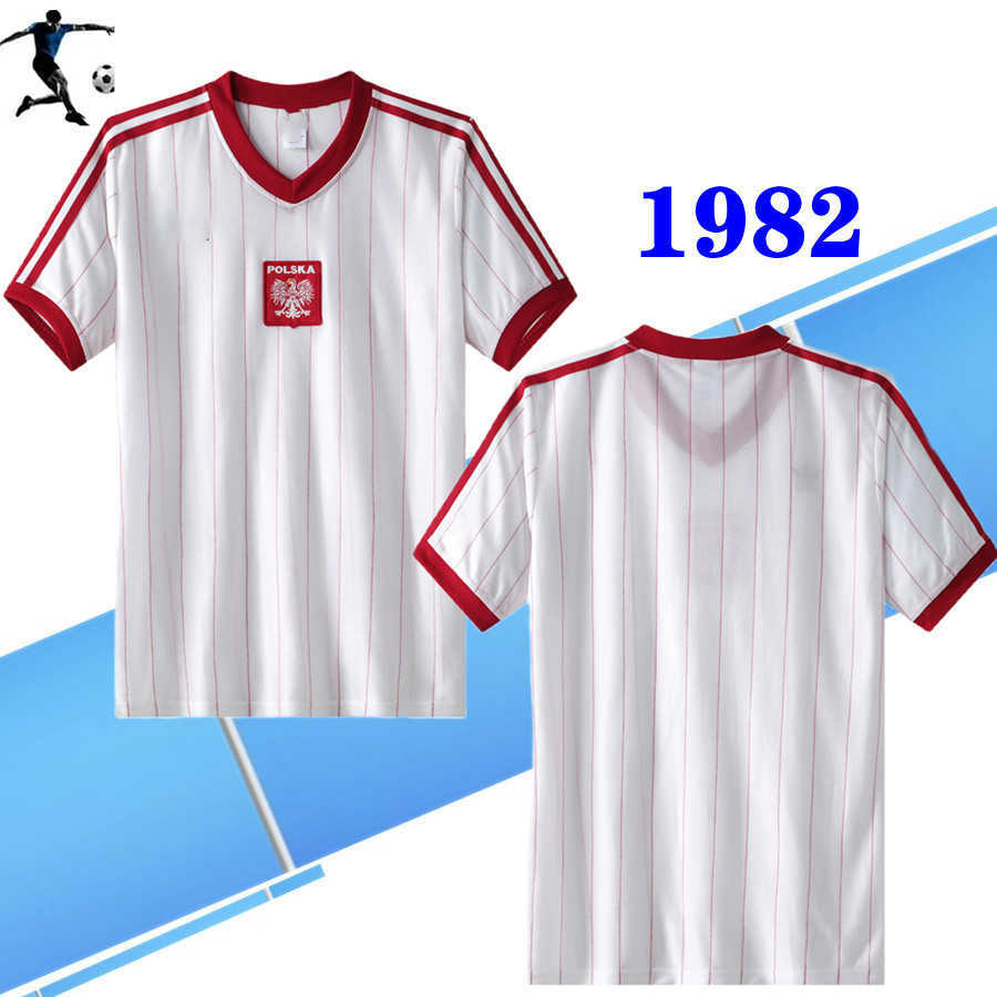 1982 Retro Soccer Jerseys Poland vintage short sleeve 82 classic Football shirts