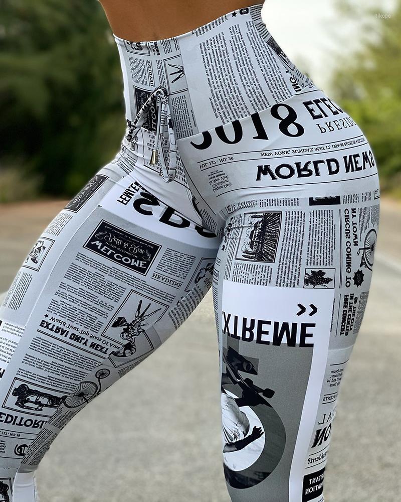 Women' Pants 2023 Summer Workout Leggings Black White High Street Spaper Letter Print Streetwear Legging Fitness Women Sexy Casual Trouser
Women' Pants 2023 Summer Workout Leggings Black White High Street Spaper Letter Print Streetwear Legging Fitness Women Sexy Casual Trouser