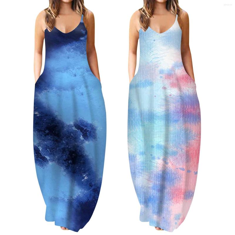 Casual Dresses Vest Size Pockets Long Fashion Tie-dye Dress V-Neck Sleeveless Women Women's, Light blue
Casual Dresses Vest Size Pockets Long Fashion Tie-dye Dress V-Neck Sleeveless Women Women's, Light blue