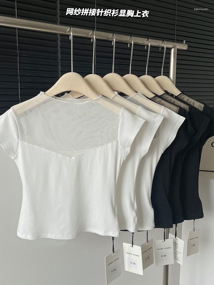 Women's Blouses See-through Lace Patchwork Women Half High Collar Short Sleeve Clothes Solid Color Soft Shirt Female Slim Daily Simple, Black
Women's Blouses See-through Lace Patchwork Women Half High Collar Short Sleeve Clothes Solid Color Soft Shirt Female Slim Daily Simple, Black