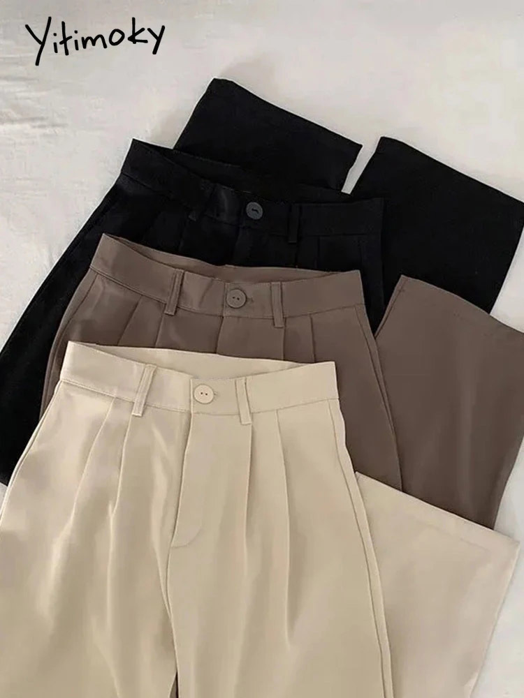 Women's Pants s Yitimoky 223 Spring Summer Women Casual High Waist Korean Fashion Office Ladies Elegant Black Straight Suit Trousers 23414, Camel-fall winter
Women's Pants s Yitimoky 223 Spring Summer Women Casual High Waist Korean Fashion Office Ladies Elegant Black Straight Suit Trousers 23414, Camel-fall winter