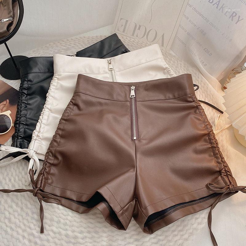 Women' Shorts PU Leather Zipper High Waist Women 2023 Autumn Winter Bottom Causal Korean Fashion Drawstring Ruched Wide Leg Short, Brown
Women' Shorts PU Leather Zipper High Waist Women 2023 Autumn Winter Bottom Causal Korean Fashion Drawstring Ruched Wide Leg Short, Brown
