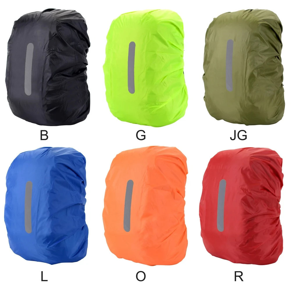 Outdoor Bags Night Walking Safety Reflective Back Cover Camping Hiking Mountaineering Backpack Bag Waterproof Rain Cap 231114