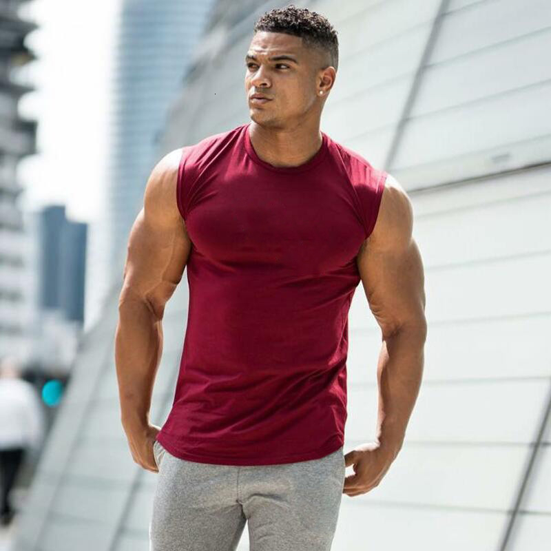 Men's Tank Tops Summer est Brand Mens Curved Hem Solid Color Gyms Stringers Vest Bodybuilding Clothing Fitness Man Tanks 230414, White
Men's Tank Tops Summer est Brand Mens Curved Hem Solid Color Gyms Stringers Vest Bodybuilding Clothing Fitness Man Tanks 230414, White