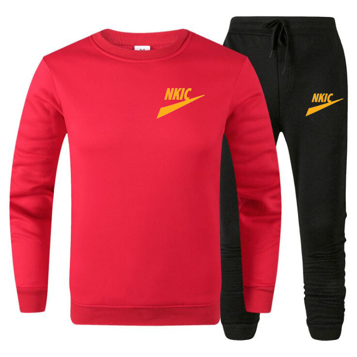 New men's Tracksuits leisure sports round neck hoodless sweater pullover outdoor running pants set, Pink
New men's Tracksuits leisure sports round neck hoodless sweater pullover outdoor running pants set, Pink
