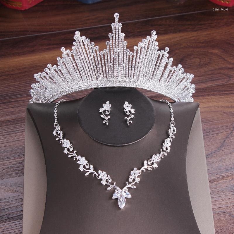 Necklace Earrings Set Crystal Bridal Jewelry Cubic Zircon African Crown Sets Tiara Choker Necklaces Beads Weddings, Picture shown
Necklace Earrings Set Crystal Bridal Jewelry Cubic Zircon African Crown Sets Tiara Choker Necklaces Beads Weddings, Picture shown