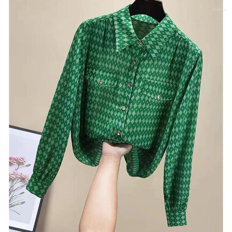 Women's Blouses Women's 2023 Autumn All Match Tops Fashion Retro Chiffon Print Shirts Blouse, Green
Women's Blouses Women's 2023 Autumn All Match Tops Fashion Retro Chiffon Print Shirts Blouse, Green