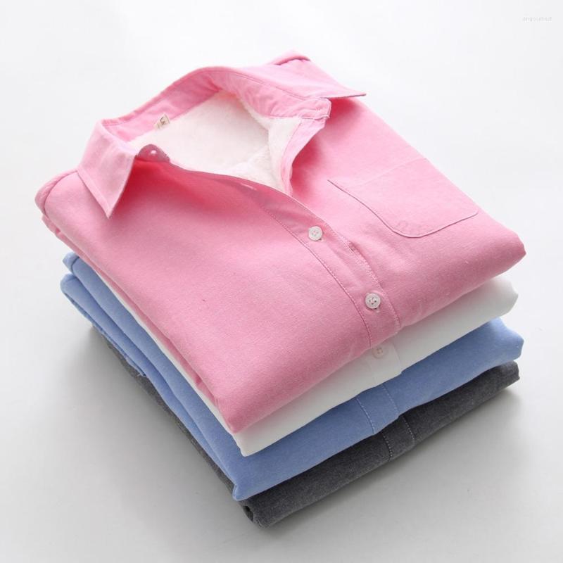 Women' Blouses 2023 Autumn Winter Women Velvet Shirt Oxford Berber Fleece Thickening Cotton Female Warm Bottoming OL Blusas Tops, White
Women' Blouses 2023 Autumn Winter Women Velvet Shirt Oxford Berber Fleece Thickening Cotton Female Warm Bottoming OL Blusas Tops, White
