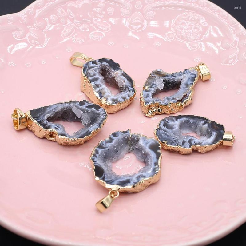 Pendant Necklaces 23x40mm Natural Druzys Stone Plating Golden Charms Agate For Making DIY Jewerly Accessories
Pendant Necklaces 23x40mm Natural Druzys Stone Plating Golden Charms Agate For Making DIY Jewerly Accessories