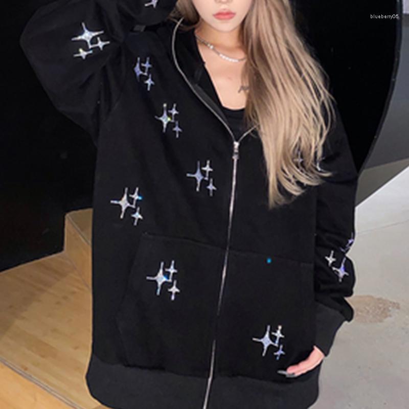 Women's Hoodies Y2K Sweatshirt Star Rhinestones Brick Hoodie Women Zip Up Long Sleeve Coat Top Female Vintage Harajuku Grunge Clothes, Black
Women's Hoodies Y2K Sweatshirt Star Rhinestones Brick Hoodie Women Zip Up Long Sleeve Coat Top Female Vintage Harajuku Grunge Clothes, Black