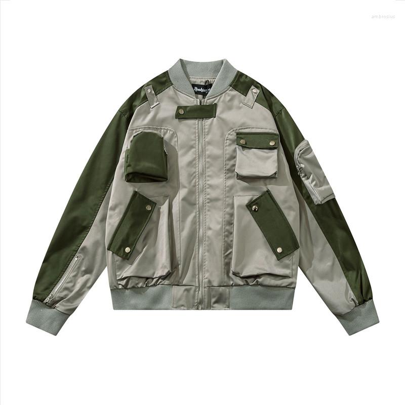 Men's Jackets Fashion Techwear Jacket With Multi Pockets Vintage Biker Coat Tactical Motorcycle Outerwear Flight Bomber Tops, Army green
Men's Jackets Fashion Techwear Jacket With Multi Pockets Vintage Biker Coat Tactical Motorcycle Outerwear Flight Bomber Tops, Army green