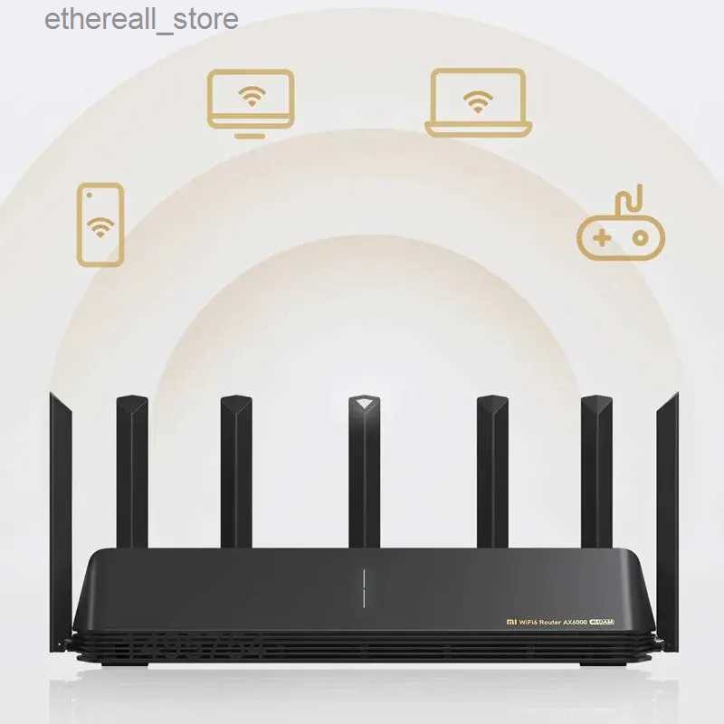 Routers Routers AX6000 AIoT Router 6000Mbs WiFi6 5GHz VPN 512MB Qualcomm CPU Mesh Repeater External Signal Network Amplifier Smart Home Q231114