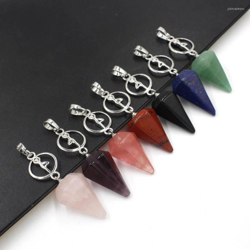 Pendant Necklaces Healing Point Natural Quartz Stone Cone Shape Reiki Opal Amethysts Pink Crystal Pendulum Pendulo Yoga Meditation Amulet
Pendant Necklaces Healing Point Natural Quartz Stone Cone Shape Reiki Opal Amethysts Pink Crystal Pendulum Pendulo Yoga Meditation Amulet