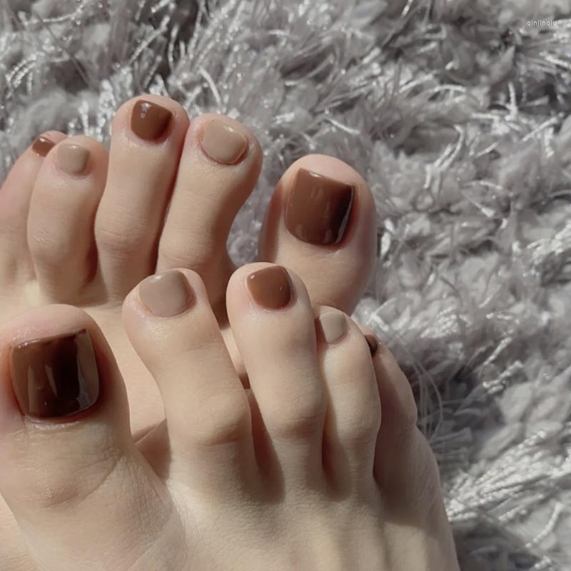 False Nails Summer Toe Press On Foot Tip Fake Cute Nail Art Manicure Material Coffe Color Reusable Artificial Stick-on 24pc, J-77
False Nails Summer Toe Press On Foot Tip Fake Cute Nail Art Manicure Material Coffe Color Reusable Artificial Stick-on 24pc, J-77
