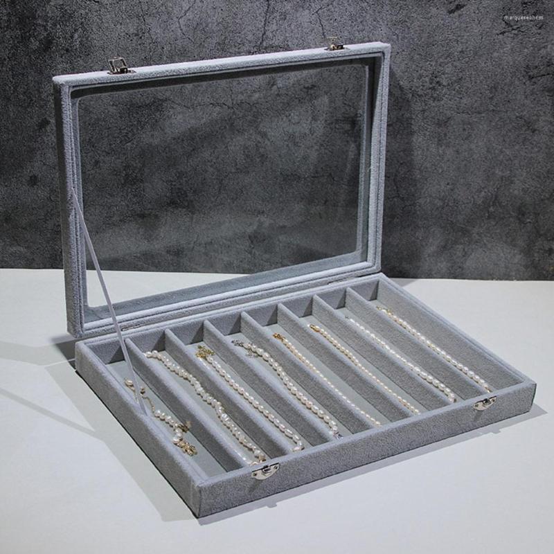 Jewelry Pouches 8 Necklace Box Pearl Organizer Display Stand Tray Long Pendent Dustproof Velour Case For Collection Decoration
Jewelry Pouches 8 Necklace Box Pearl Organizer Display Stand Tray Long Pendent Dustproof Velour Case For Collection Decoration