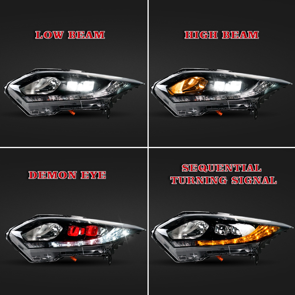 LED Headlights Bulb for Honda VEZEL 20 15-20 18 Highlight Running Lights Upgrade Headlights With Demon Eye