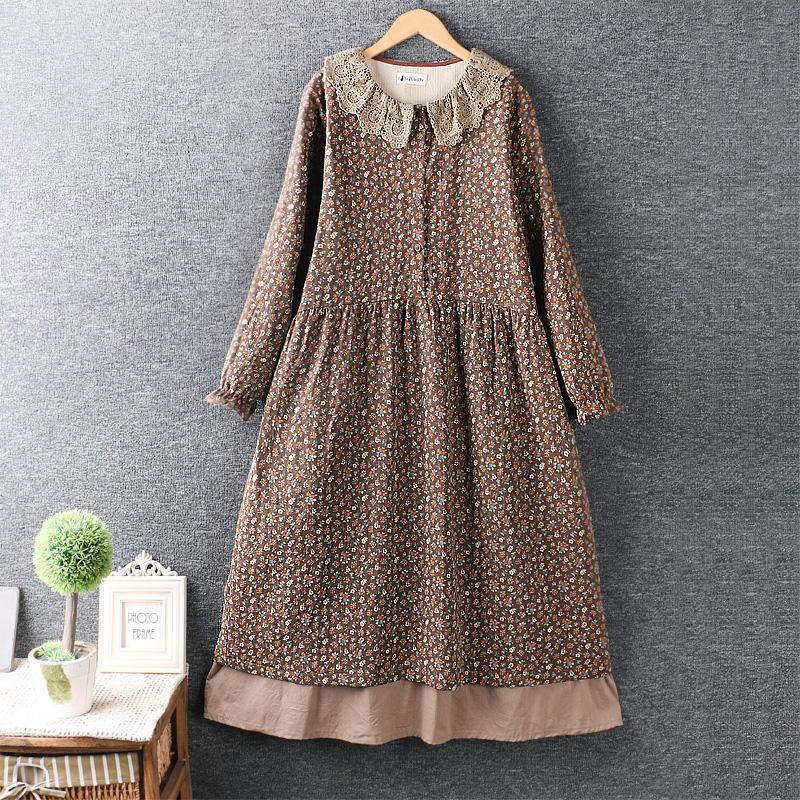 Casual Dresses 2023 Autumn Winter Women Cotton Linen Dress Japan Style Fresh Embroidery Turndown Collar Floral Print Loose Long, Black
Casual Dresses 2023 Autumn Winter Women Cotton Linen Dress Japan Style Fresh Embroidery Turndown Collar Floral Print Loose Long, Black