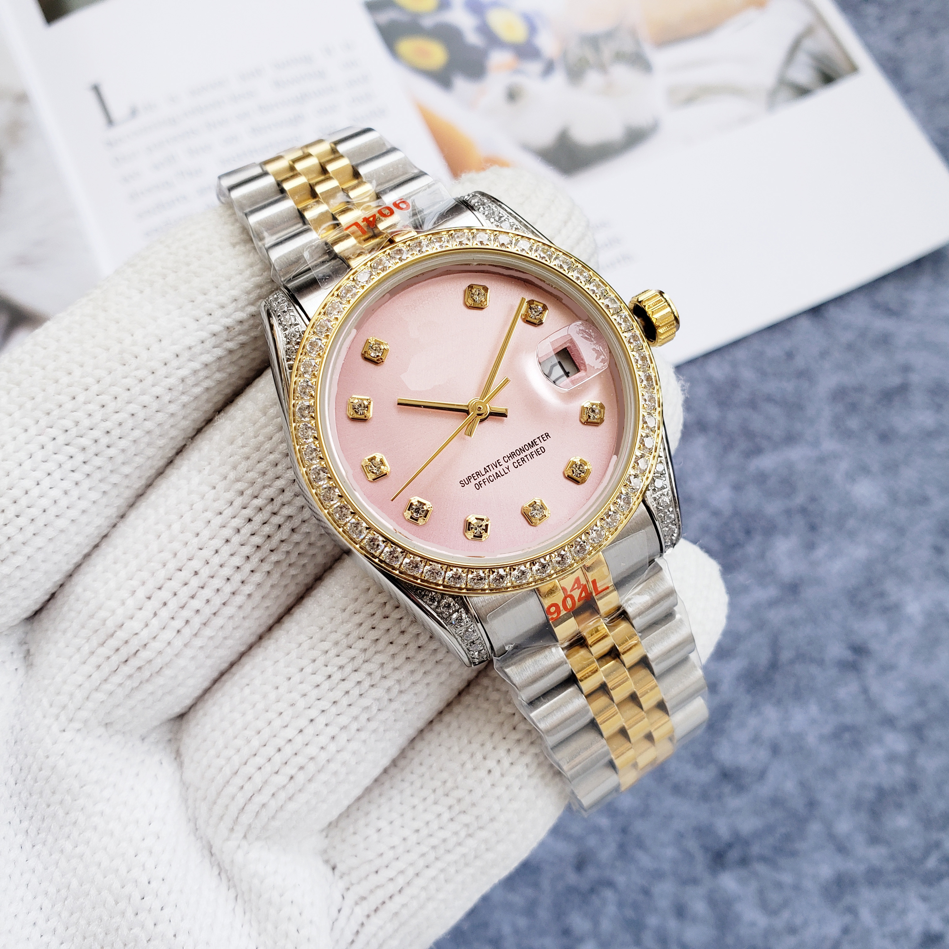 Watch Automatic Mechanical Mens Watches 41mm Silver Wristband Waterproof All Stainless Steel Wristband Fashion Designer Wristwatch a2, Color3
Watch Automatic Mechanical Mens Watches 41mm Silver Wristband Waterproof All Stainless Steel Wristband Fashion Designer Wristwatch a2, Color3