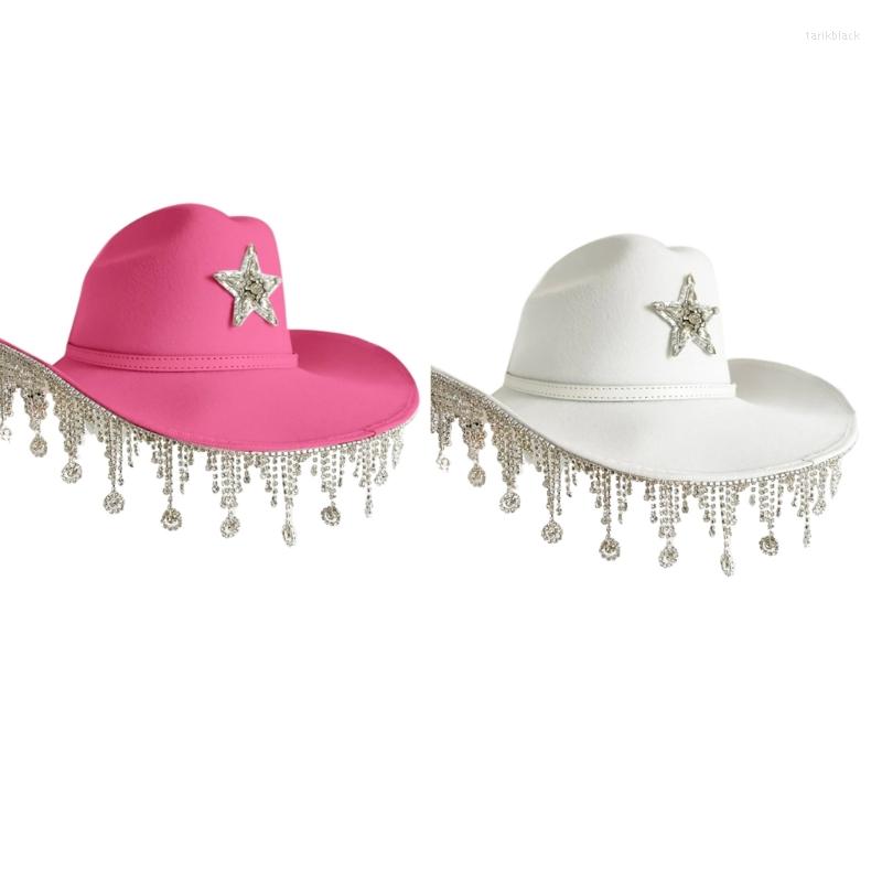 Berets Glitter Sun-protection Cowboy Hat Spring Summer Sunproof Bride Top With Dangle Brim, White
Berets Glitter Sun-protection Cowboy Hat Spring Summer Sunproof Bride Top With Dangle Brim, White