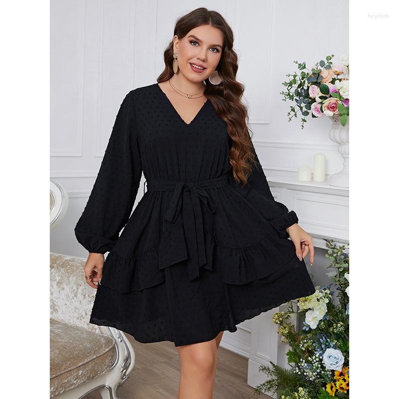 Plus Size Dresses For Women 2023 Spring Lantern Sleeve V Neck Dot Party Elegant Fashion Ladies Large Clothing, Navy blue
Plus Size Dresses For Women 2023 Spring Lantern Sleeve V Neck Dot Party Elegant Fashion Ladies Large Clothing, Navy blue