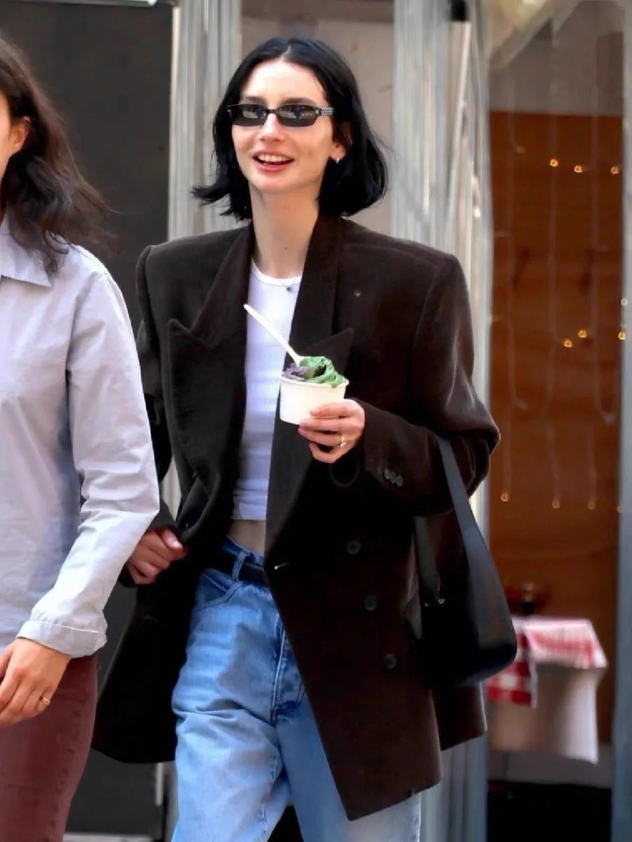 Womens Wool Blends Women Winter Jacket Corduroy Coat Blazer Dark Brown TurnDown Collar Full Sleeve Classic Vintage Trench Warm 231113