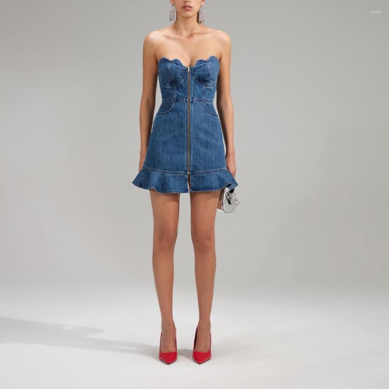 Casual Dresses Blue Bust Ruffle Cotton Women' Zipper Decorative Splicing Fashion Sexy 2023 Spring And Summer Y2k Short Dress
Casual Dresses Blue Bust Ruffle Cotton Women' Zipper Decorative Splicing Fashion Sexy 2023 Spring And Summer Y2k Short Dress