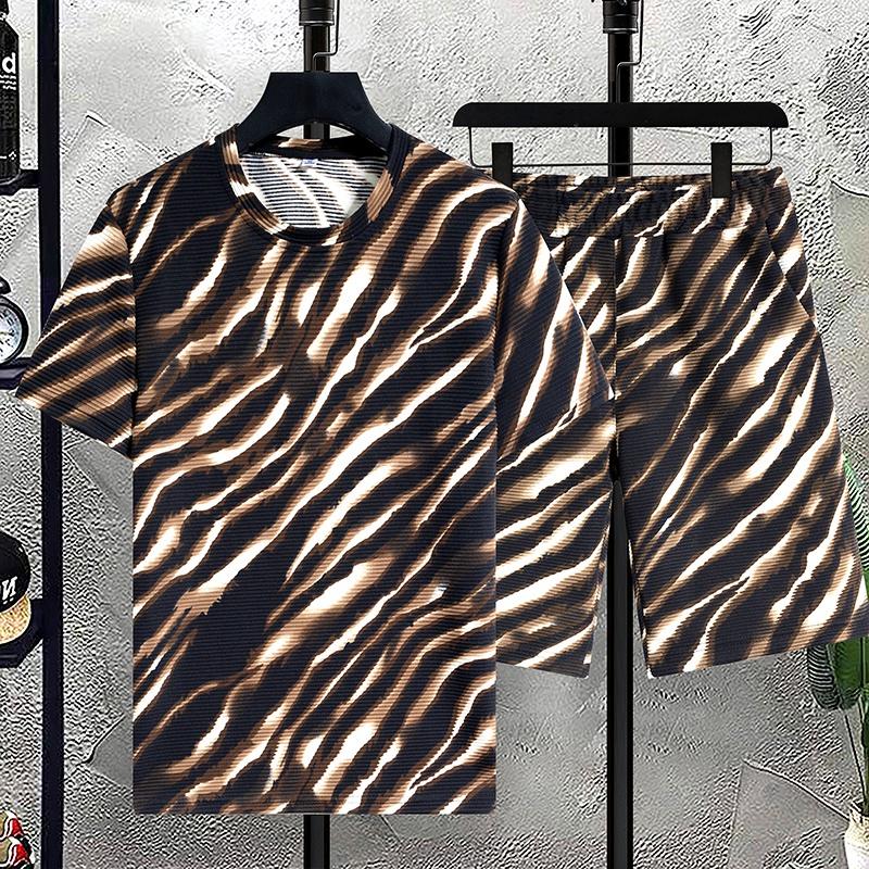 Men's Tracksuits Men's T Shirt Shorts Sets Two Pieces Striped Print Beach Silky Summer Fashion Quality Smooth Comfortable Casual, Picture shown
Men's Tracksuits Men's T Shirt Shorts Sets Two Pieces Striped Print Beach Silky Summer Fashion Quality Smooth Comfortable Casual, Picture shown
