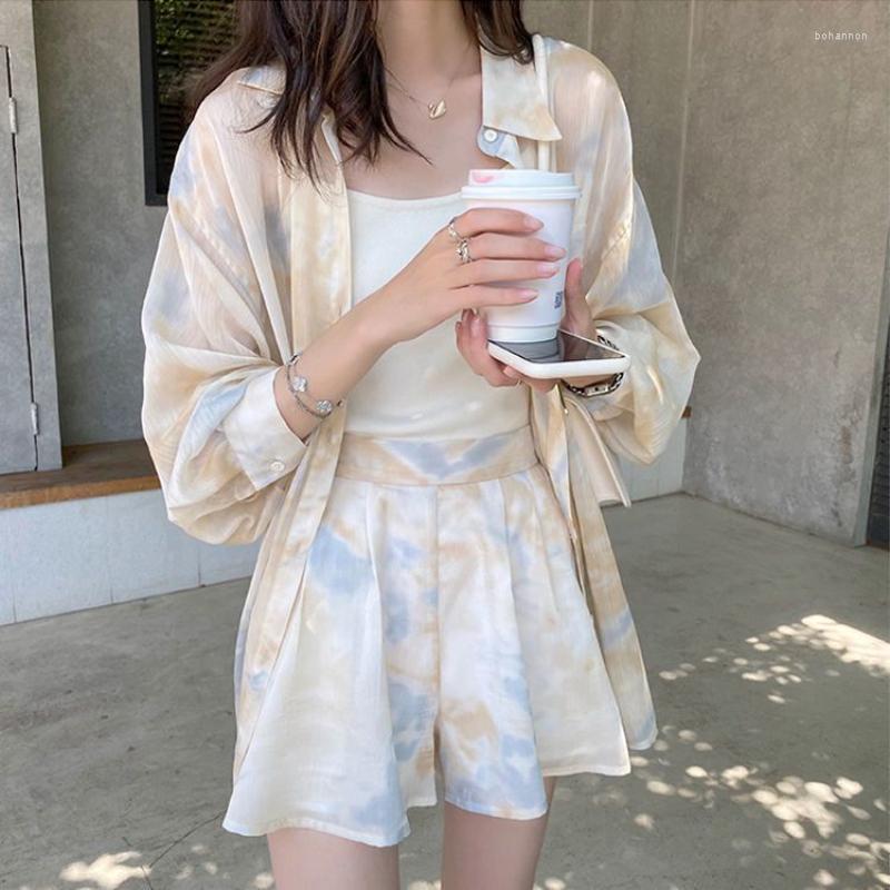 Women' Tracksuits Woman Wear Tracksuit Female Floral Long Sleeve Shirt Tops And High Waist Loose Wide Leg Shorts Suits Ladies Two Piece, Huase
Women' Tracksuits Woman Wear Tracksuit Female Floral Long Sleeve Shirt Tops And High Waist Loose Wide Leg Shorts Suits Ladies Two Piece, Huase