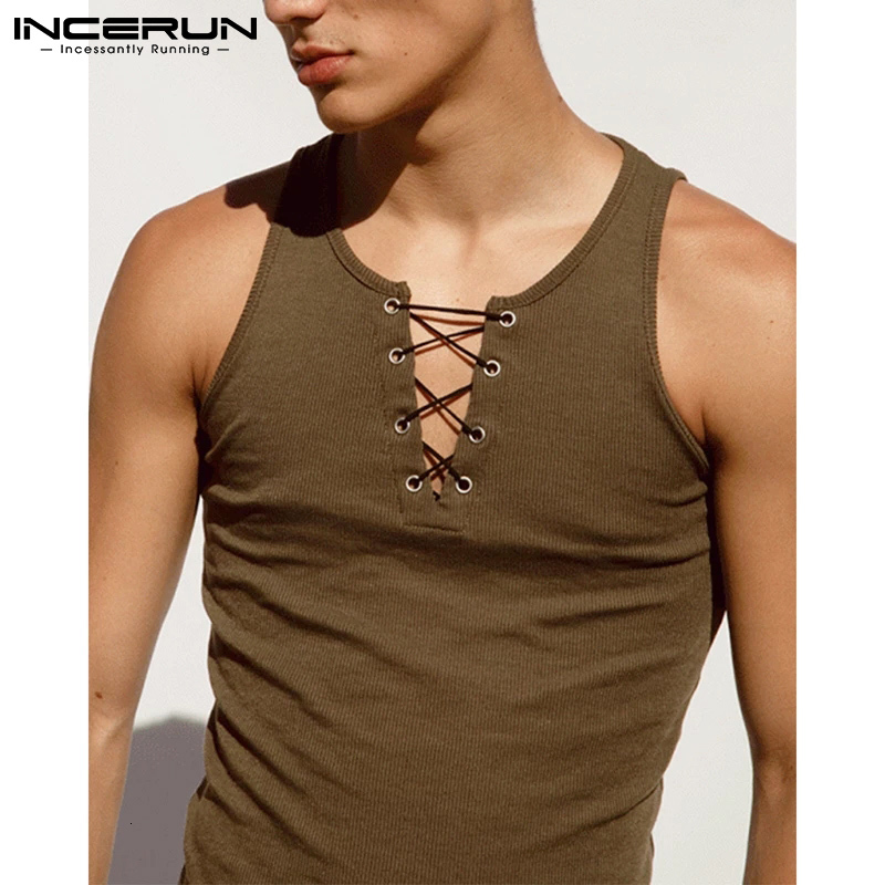 Men's Tank Tops V Neck Lace Up Sleeveless Casual Vests Solid Color Breathable Streetwear Fitness Sexy S-5XL INCERUN 230414, Yellow
Men's Tank Tops V Neck Lace Up Sleeveless Casual Vests Solid Color Breathable Streetwear Fitness Sexy S-5XL INCERUN 230414, Yellow