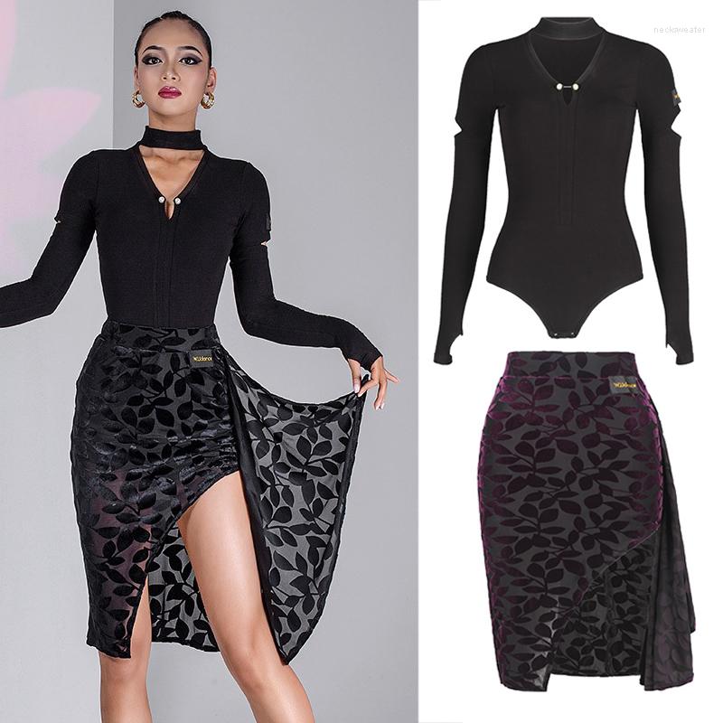 Stage Wear 2023 Latin Dance Costume Dress Women Velvet Long Sleeve Bodysuit Burnt Floral Print Sexy Skirt Top Practice Clothes SL5713
Stage Wear 2023 Latin Dance Costume Dress Women Velvet Long Sleeve Bodysuit Burnt Floral Print Sexy Skirt Top Practice Clothes SL5713