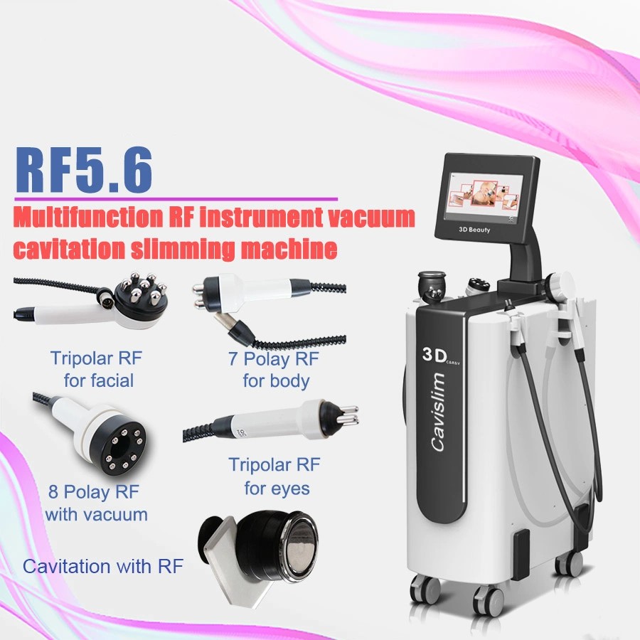 Multifunction RF5.6 Skin Tightening 3D multipolar RF Vacuum Cavitation System Slimming Machine
Multifunction RF5.6 Skin Tightening 3D multipolar RF Vacuum Cavitation System Slimming Machine