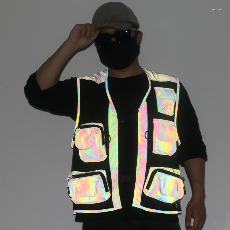 Men's Vests Men Colorful Reflective Tooling Mens Multi Pocket Pographer Fishing Function Vest Functional, Tooling vest 
Men's Vests Men Colorful Reflective Tooling Mens Multi Pocket Pographer Fishing Function Vest Functional, Tooling vest