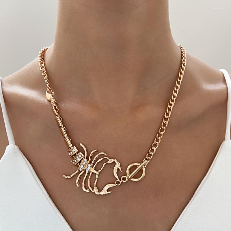 Choker WANZHI Punk Gold Plated Inlaid Zircon Scorpion Necklace For Women Retro Exaggerate Animal Clavicle Chain Trend Party Jewelry
Choker WANZHI Punk Gold Plated Inlaid Zircon Scorpion Necklace For Women Retro Exaggerate Animal Clavicle Chain Trend Party Jewelry