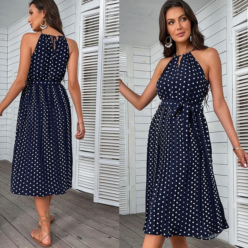 Casual Dresses Y51E Women Boho Polka Dot Dress Halter Strapless Midi For Daily Wear Vacation, Picture shown
Casual Dresses Y51E Women Boho Polka Dot Dress Halter Strapless Midi For Daily Wear Vacation, Picture shown