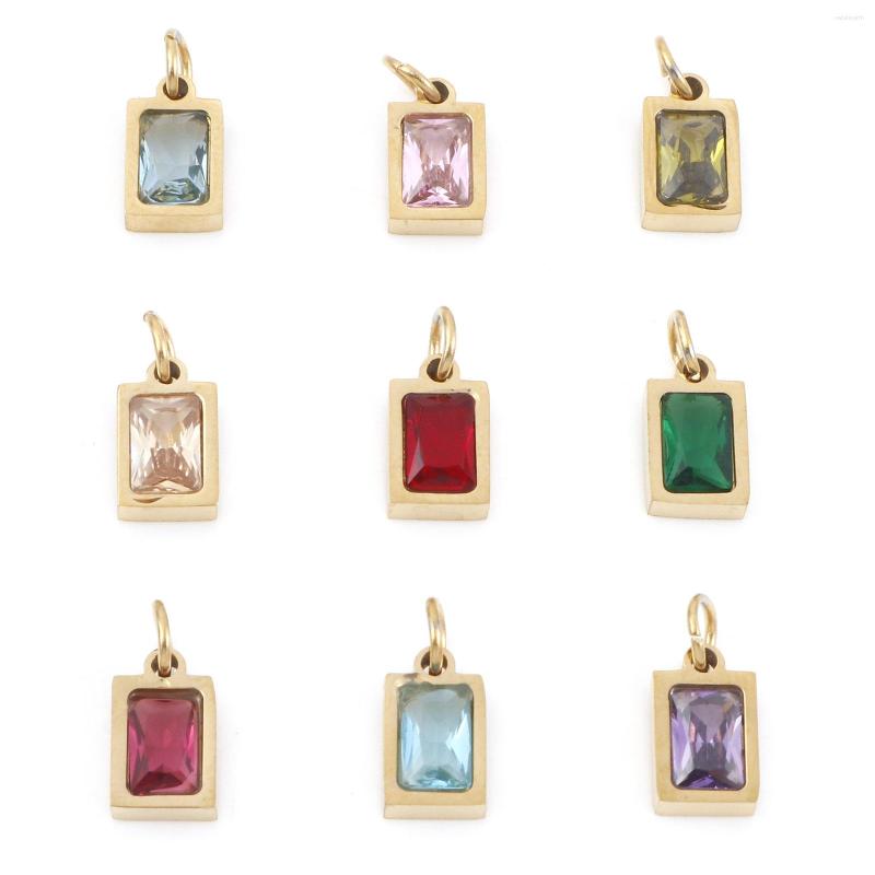 Charms 1 PCs Stainless Steel Rectangle Multicolour Cubic Zirconia For Necklace Bracelet Earrings Jewelry Accessories 13mm X 6mm
Charms 1 PCs Stainless Steel Rectangle Multicolour Cubic Zirconia For Necklace Bracelet Earrings Jewelry Accessories 13mm X 6mm