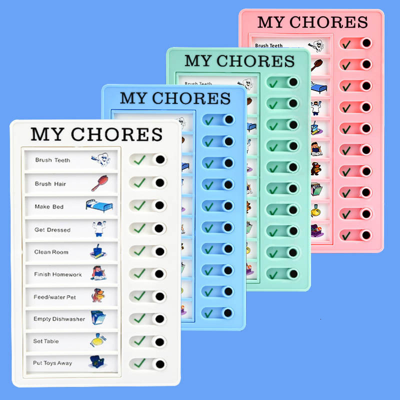 

Notepads Reusable My Chores Checklist Daily Planner Memo Plastic Board Chore Chart Responsibility Behavior for Kid Selfdiscipline Card 230413