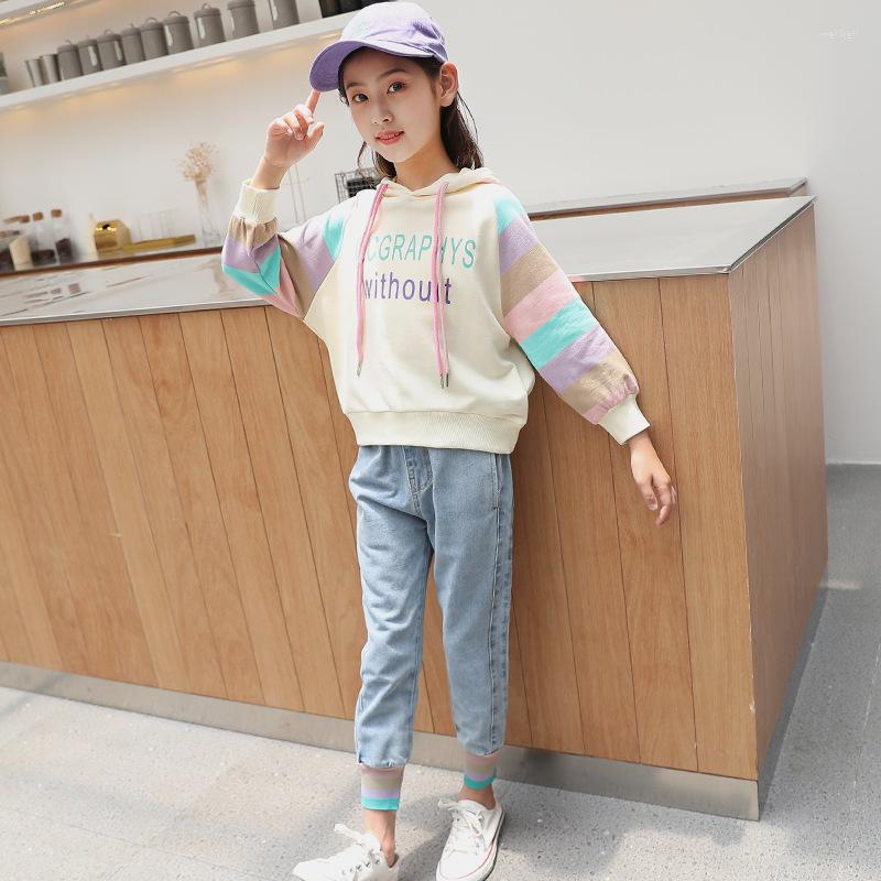 Clothing Sets Kids Clothes Girls Suit Spring And Autumn 4-14 Years Old Fashion Color Matching Hooded Sweatshirt Jeans Two-piece, Creamy-white
Clothing Sets Kids Clothes Girls Suit Spring And Autumn 4-14 Years Old Fashion Color Matching Hooded Sweatshirt Jeans Two-piece, Creamy-white