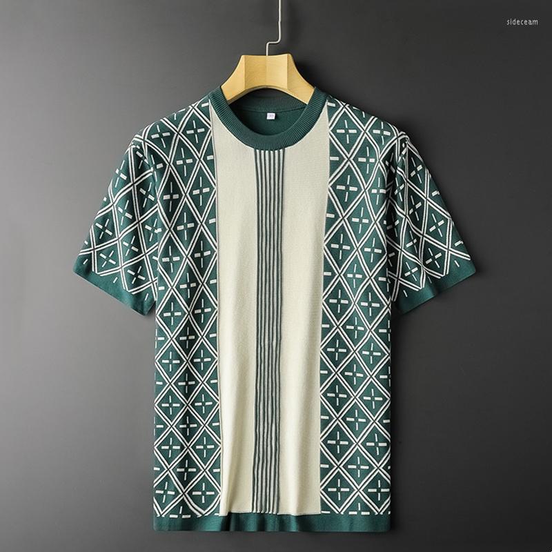 Men's T Shirts Luxury National Fashion Jacquard Knitted T-shirt Men's 2023summer High-end Short-sleeved Round Neck Half-sleeved Casual, Black
Men's T Shirts Luxury National Fashion Jacquard Knitted T-shirt Men's 2023summer High-end Short-sleeved Round Neck Half-sleeved Casual, Black